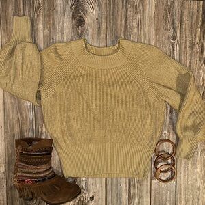 Madewell Merino Wool Olive Green Women's Sweater
Balloon Sleeve Ribbed Medium